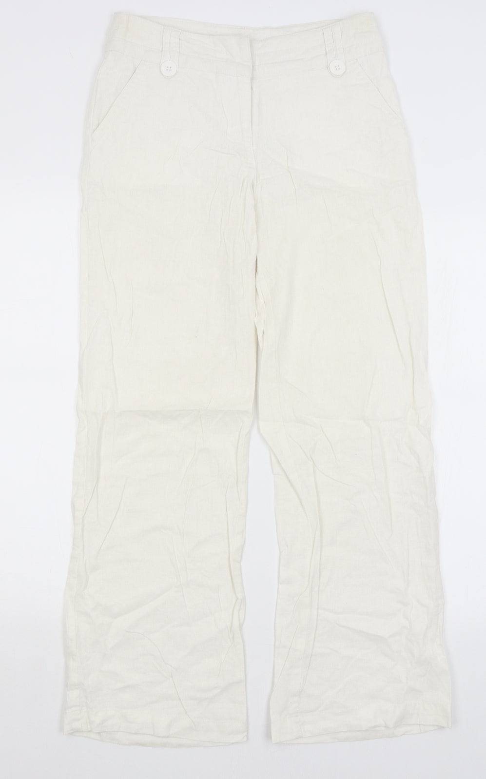 Wallis Womens White   Trousers  Size 8 L28 in