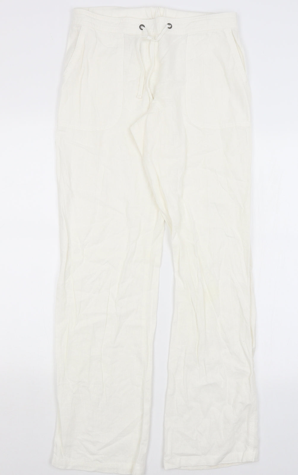 TU Womens White   Trousers  Size 10 L31.5 in