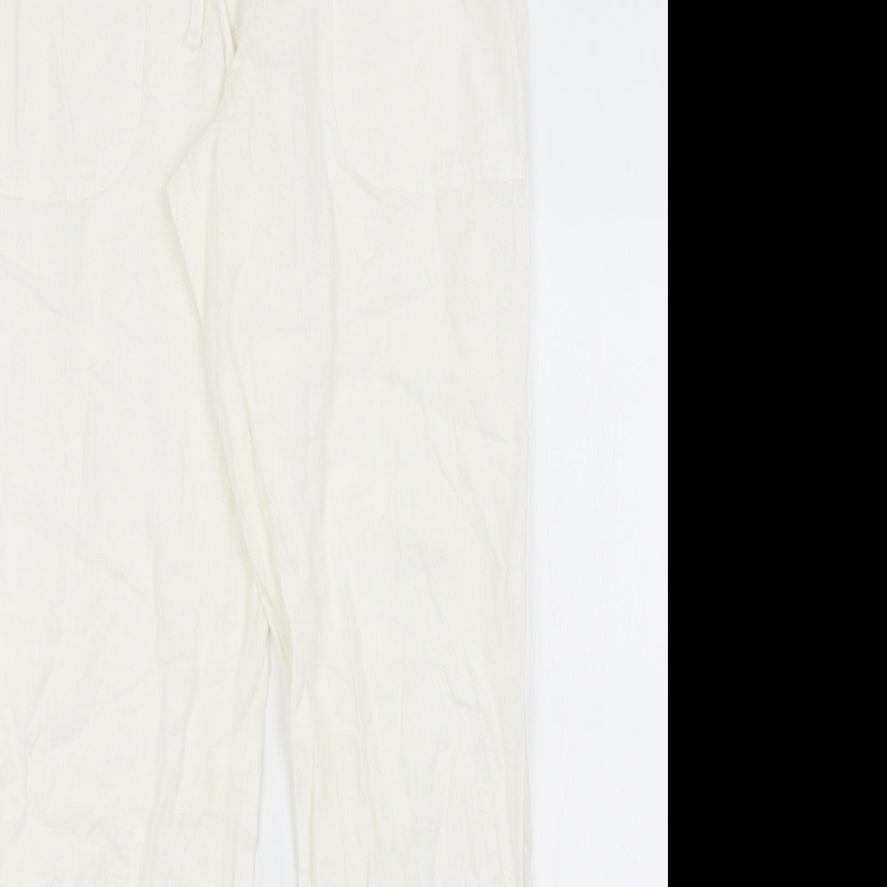 TU Womens White   Trousers  Size 10 L31.5 in