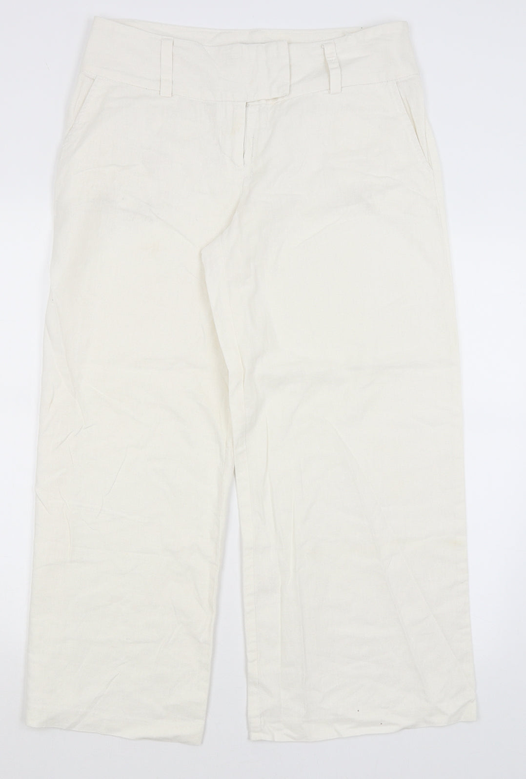 South Womens White   Trousers  Size 14 L26 in