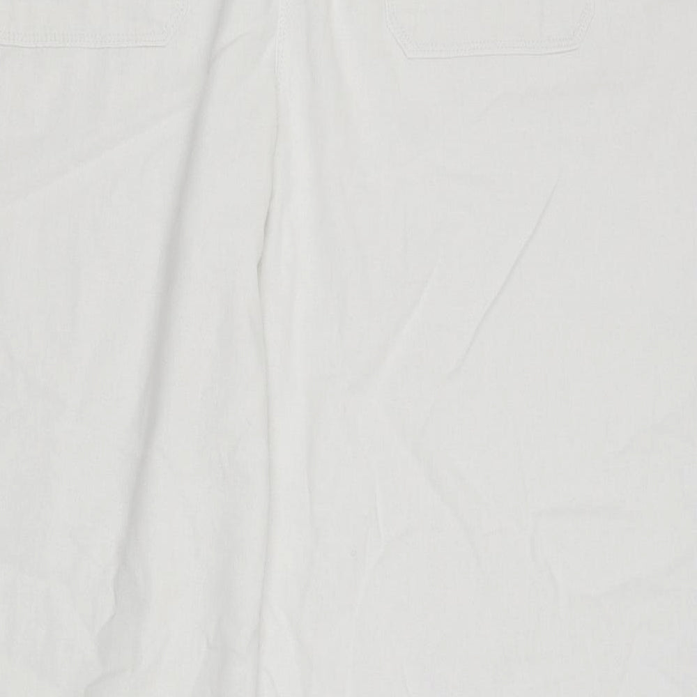 M&S Womens White   Trousers  Size 20 L29.5 in