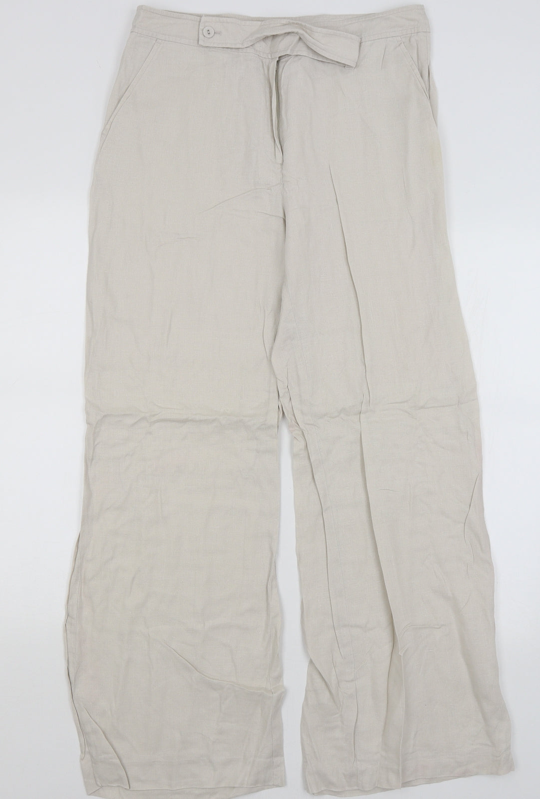 Per Una Womens Beige   Trousers  Size 14 L28.5 in
