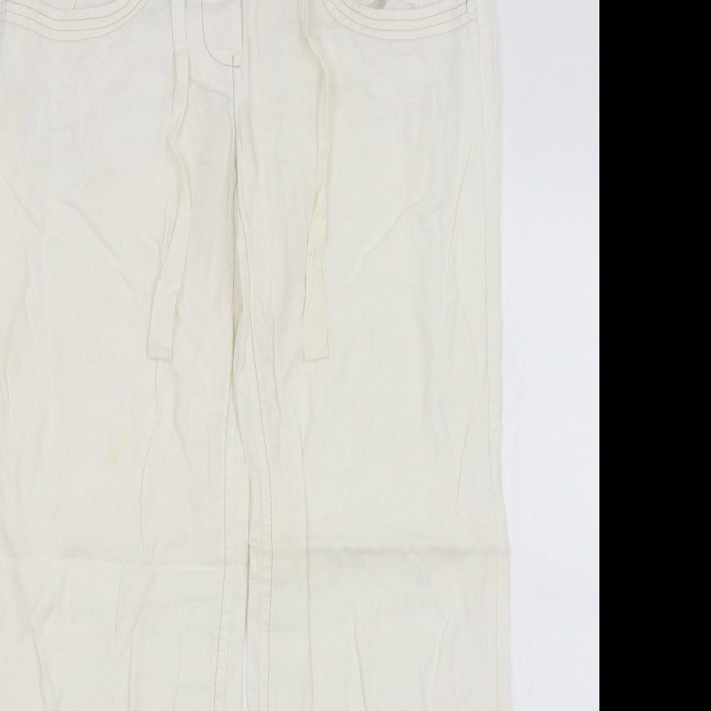 River Islans Womens White   Trousers  Size 6 L26 in