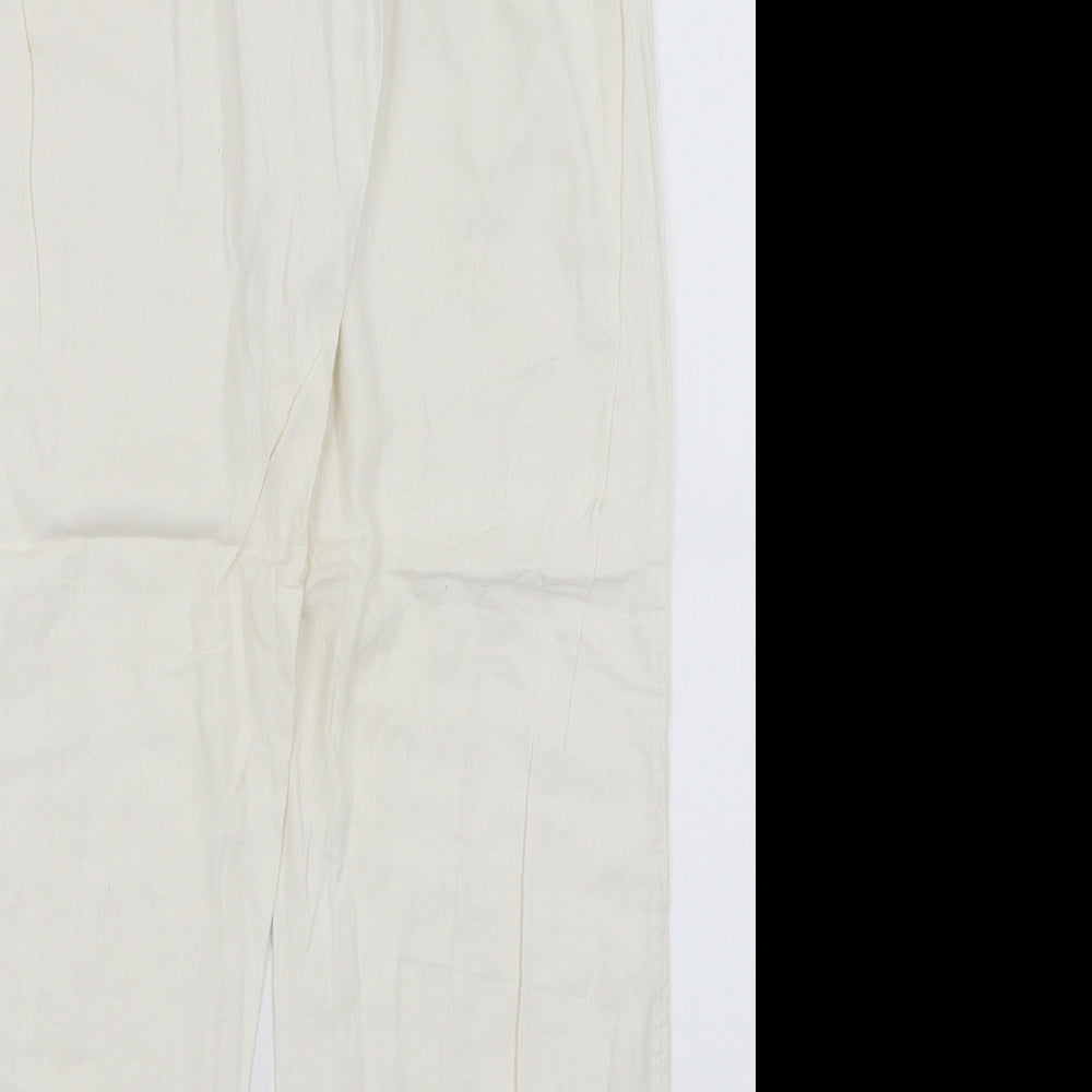 NEXT Womens White   Trousers  Size 10 L29 in