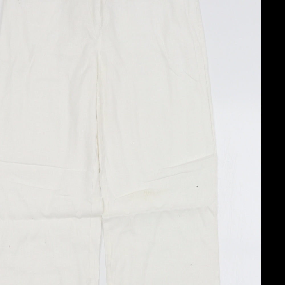 Monsoon Womens White   Trousers  Size 8 L27.5 in