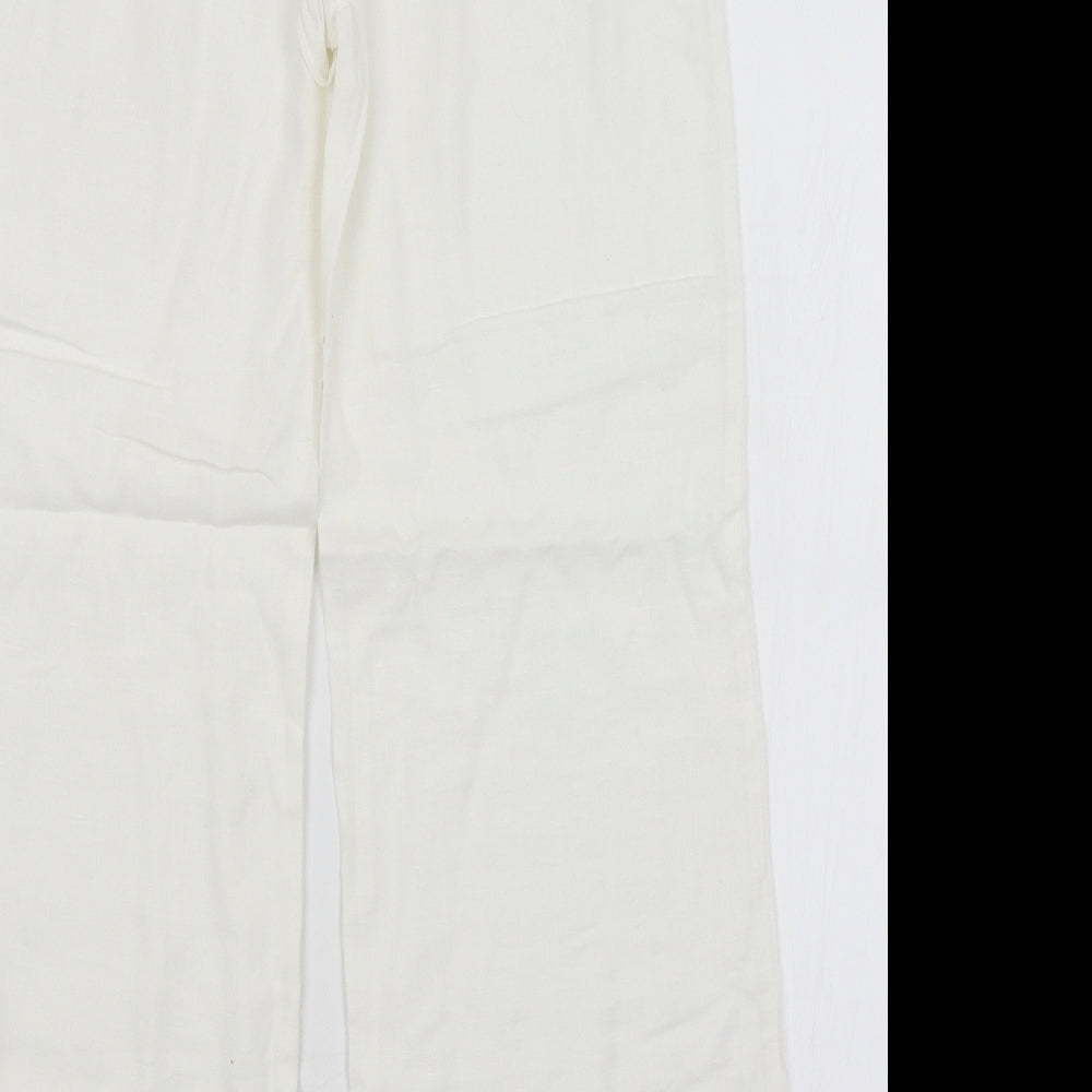 Monsoon Womens White   Trousers  Size 8 L27.5 in