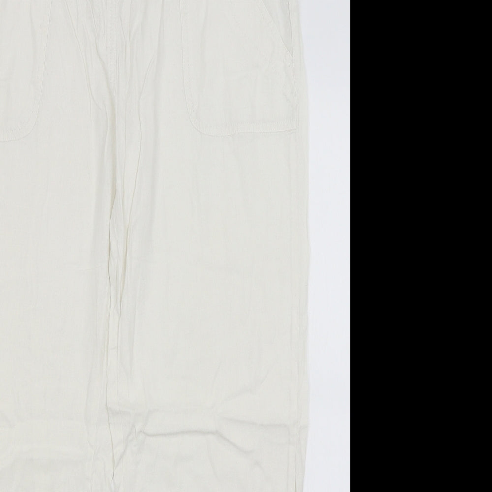 George Womens White   Trousers  Size 12 L26.5 in