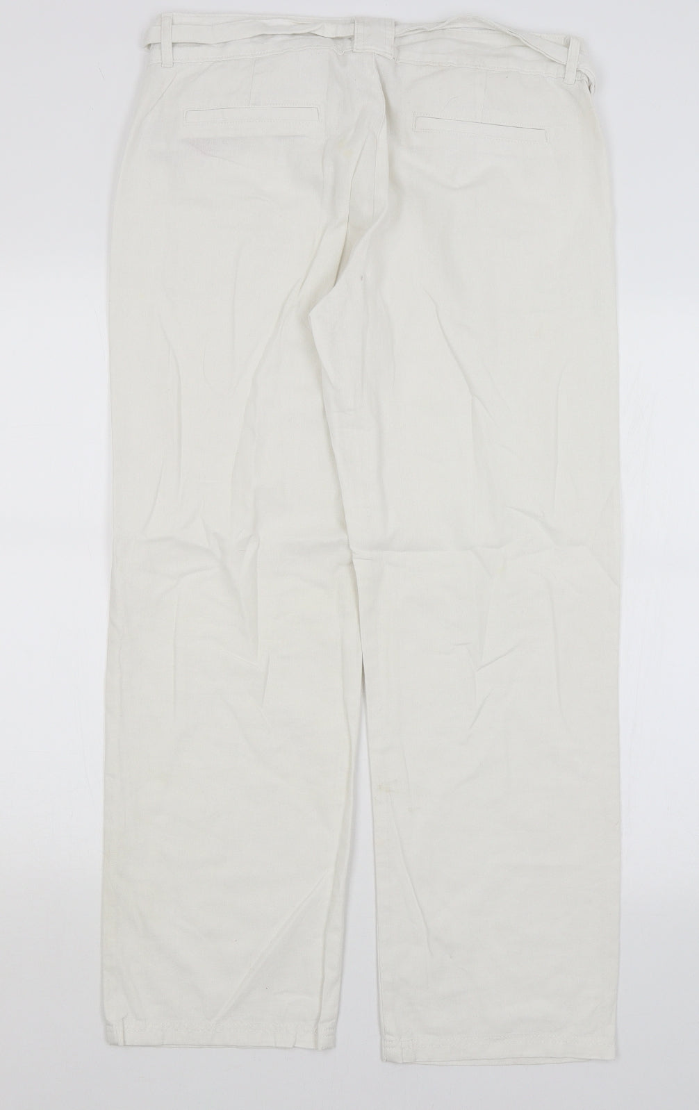 F&F Womens White   Trousers  Size 12 L29 in