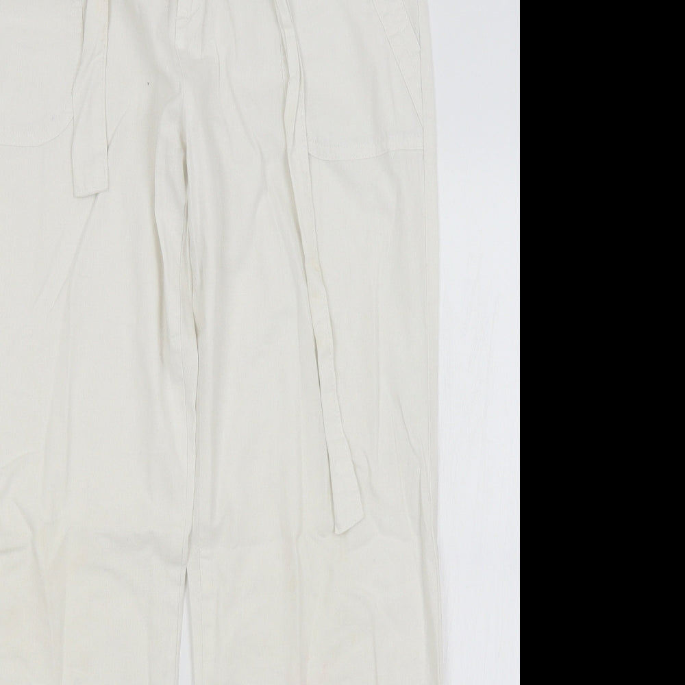F&F Womens White   Trousers  Size 12 L29 in