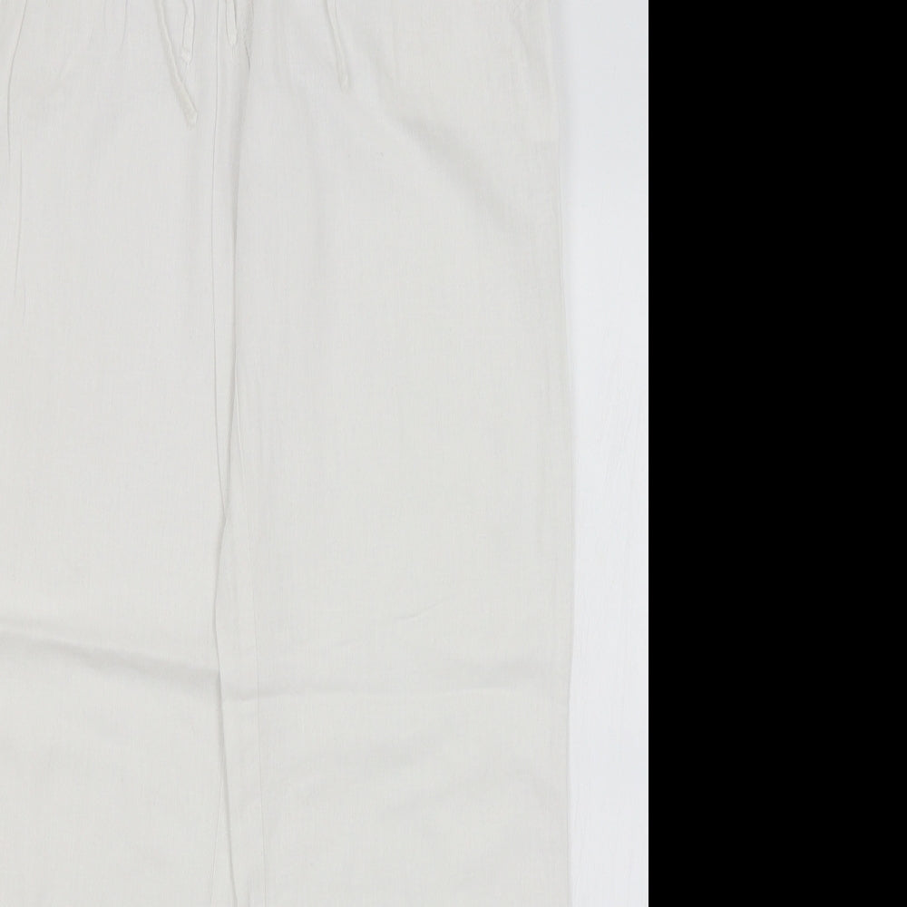 NEXT Womens White   Trousers  Size 8 L29 in