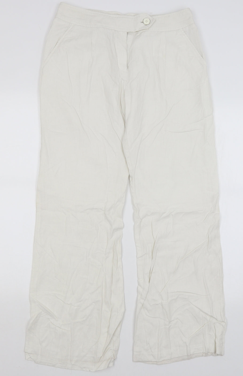 NEXT Womens White   Trousers  Size 12 L30 in
