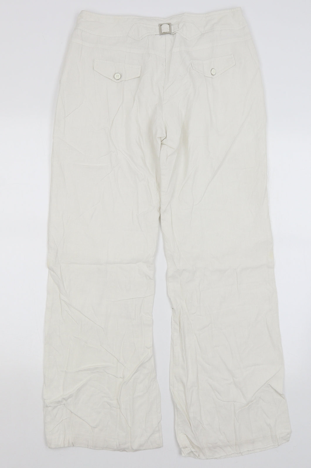 NEXT Womens White   Trousers  Size 12 L30 in