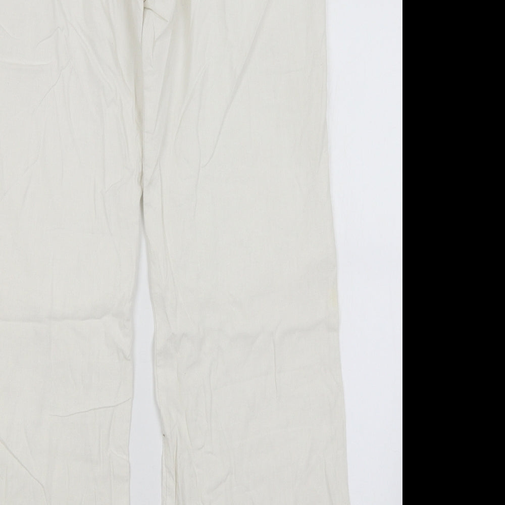 NEXT Womens White   Trousers  Size 12 L30 in