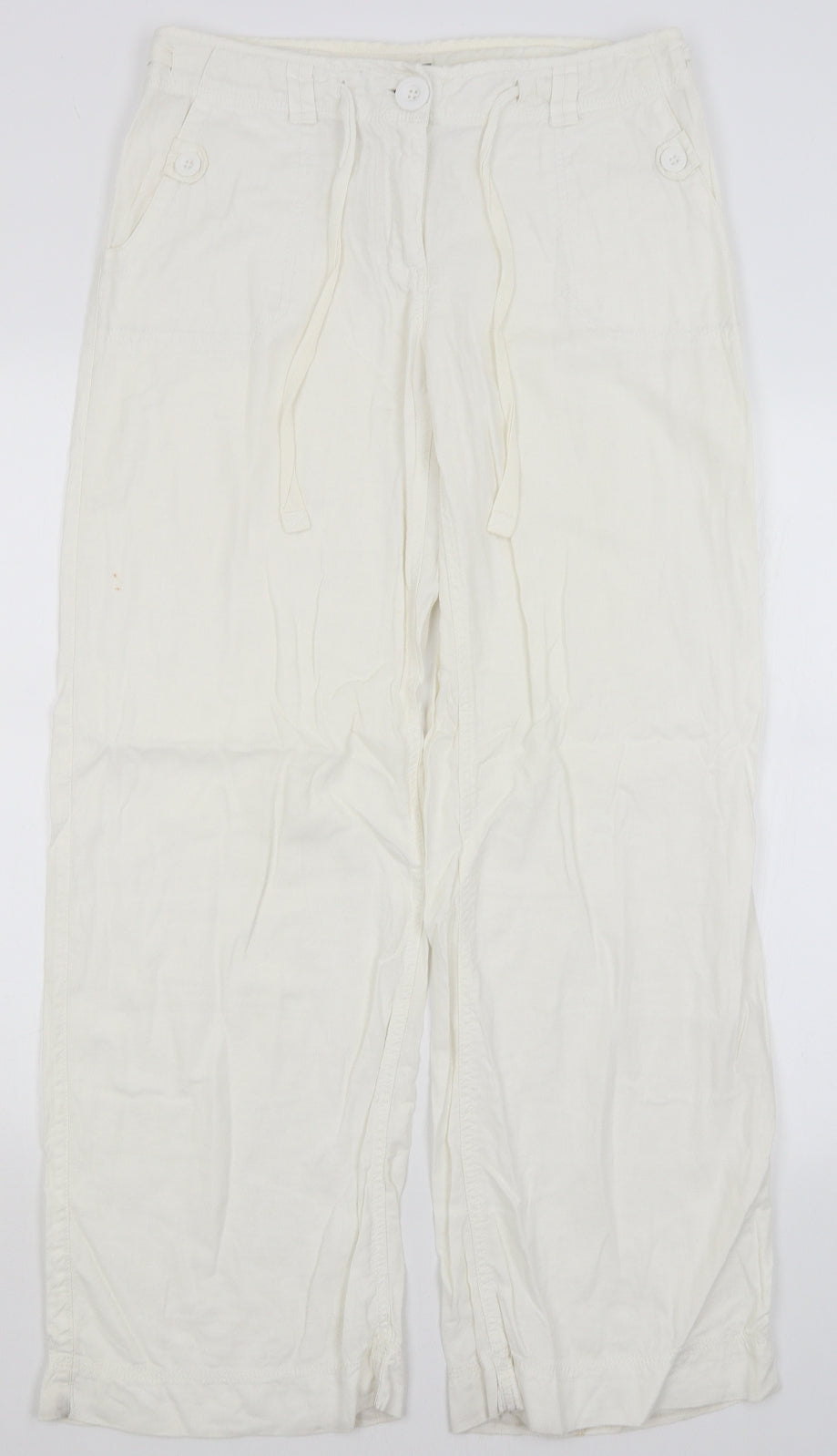 NEXT Womens White   Trousers  Size 12 L31 in