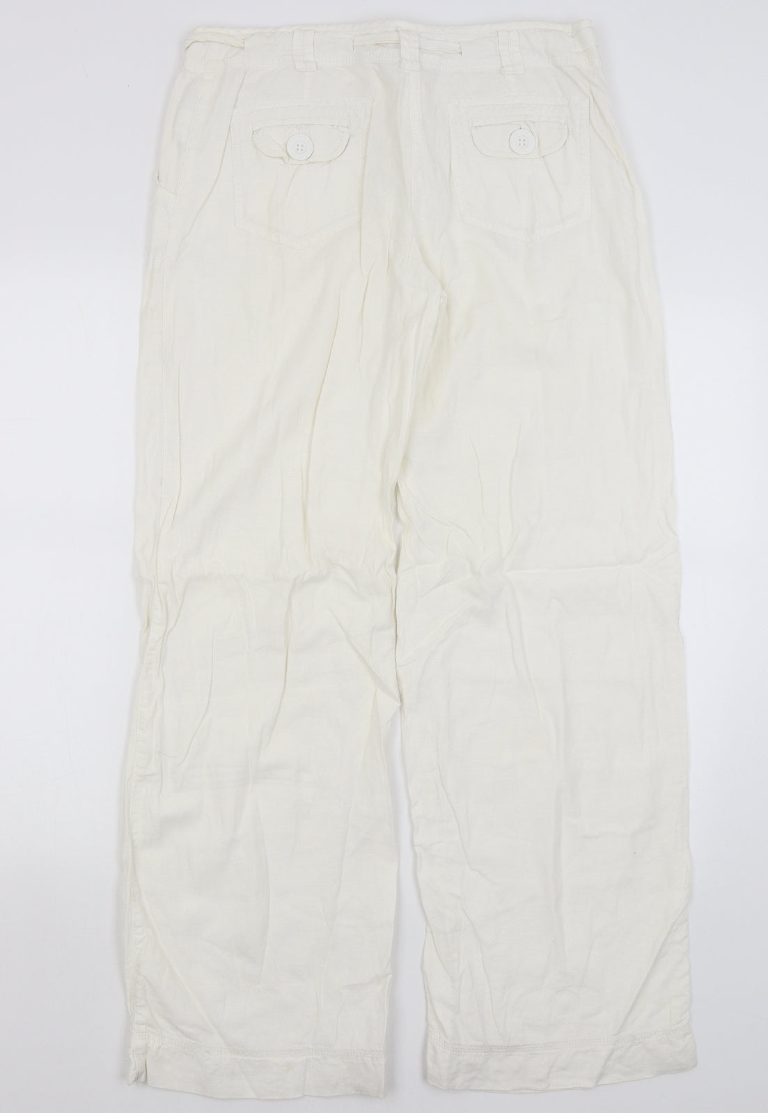 NEXT Womens White   Trousers  Size 12 L31 in
