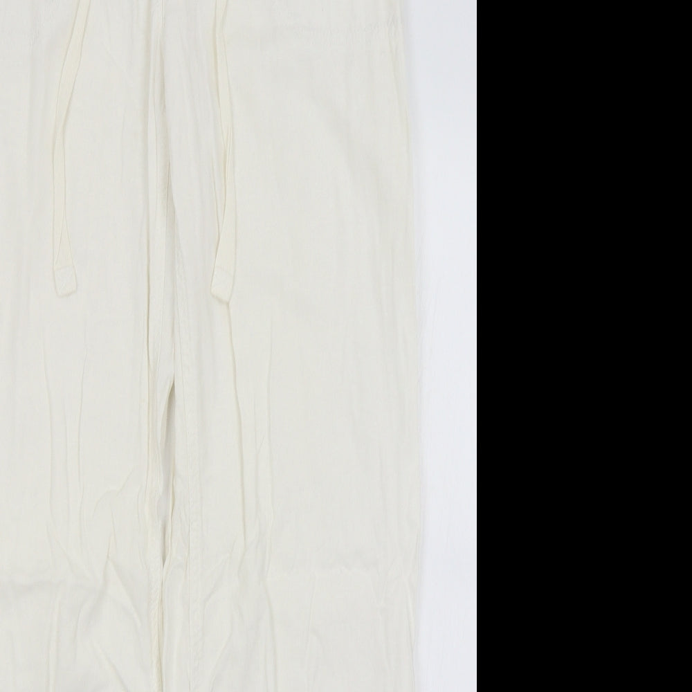 NEXT Womens White   Trousers  Size 12 L31 in