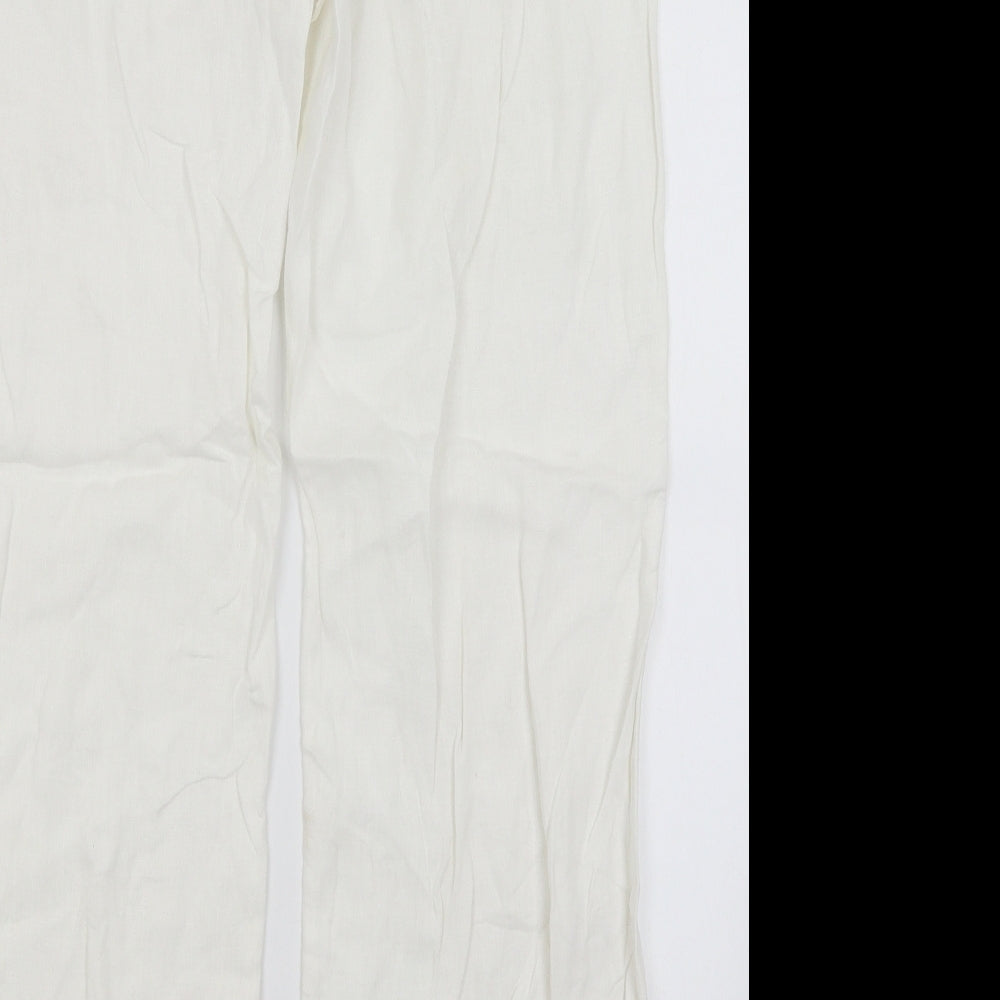 Oasis Womens White   Trousers  Size 14 L31 in