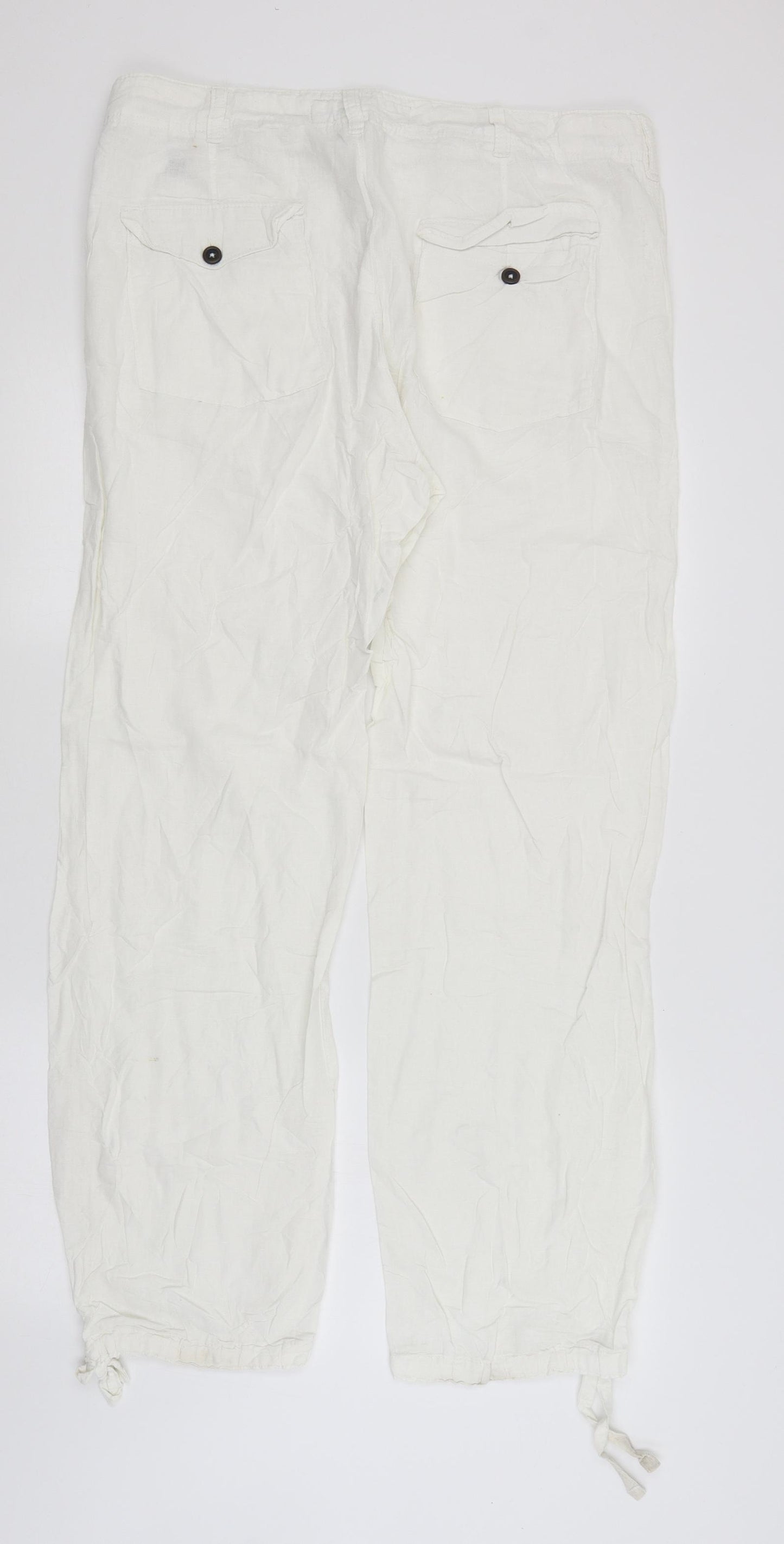 H&M Womens White   Trousers  Size 36 in L31 in