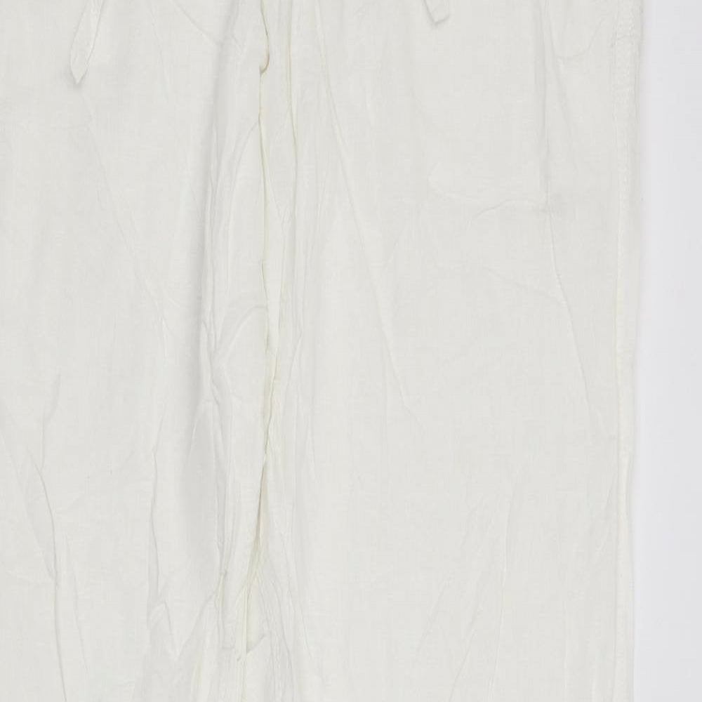 H&M Womens White   Trousers  Size 36 in L31 in