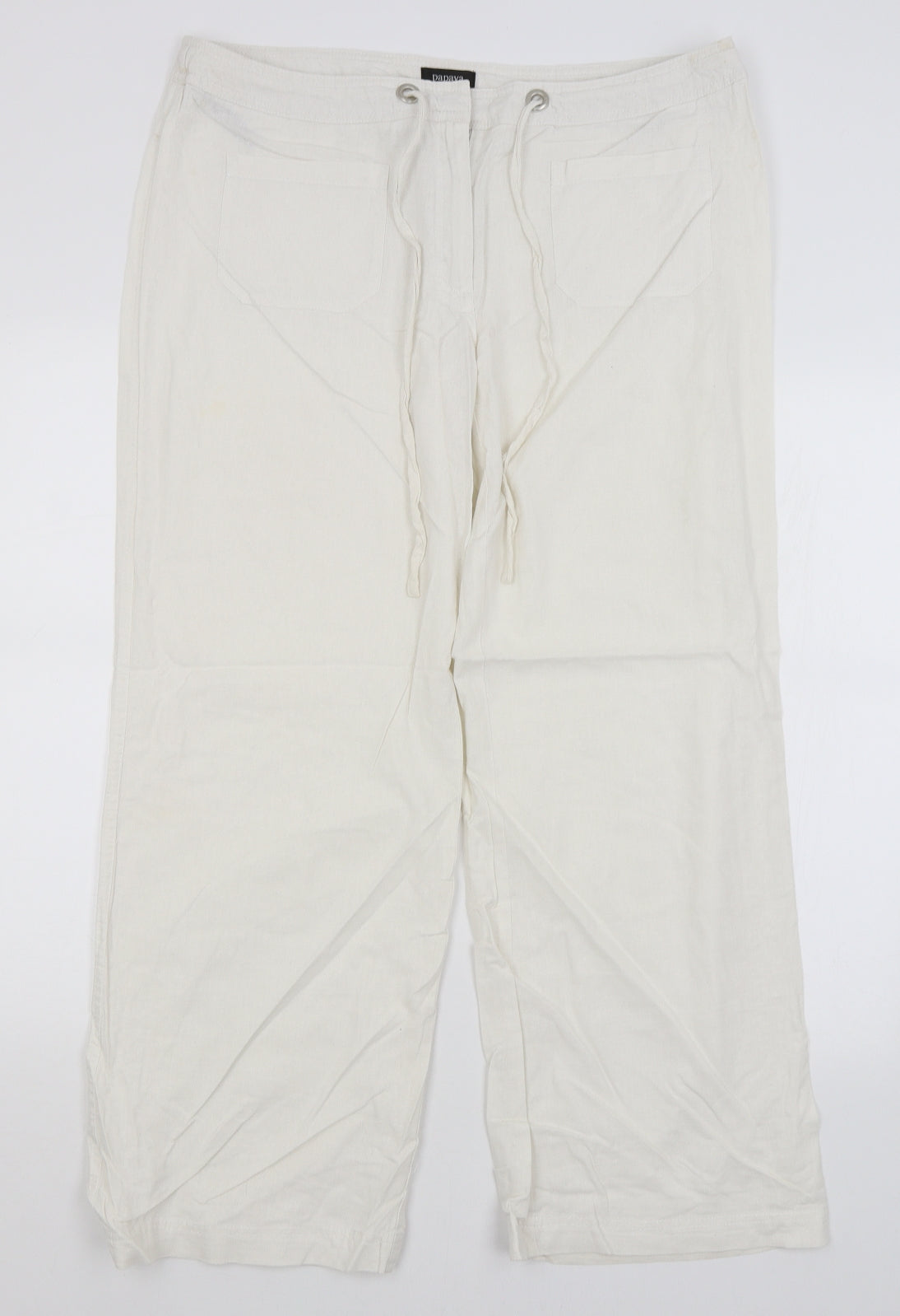 Papaya Womens White   Trousers  Size 16 L29 in