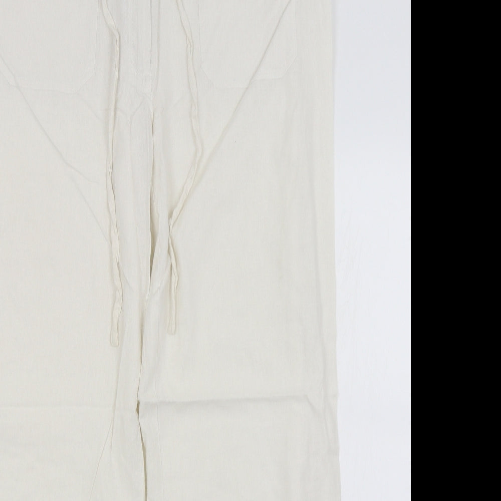 Papaya Womens White   Trousers  Size 16 L29 in