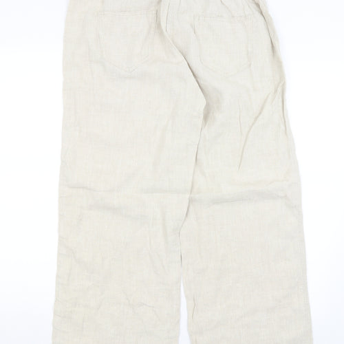 M&S Womens Beige   Trousers  Size 14 L25.5 in
