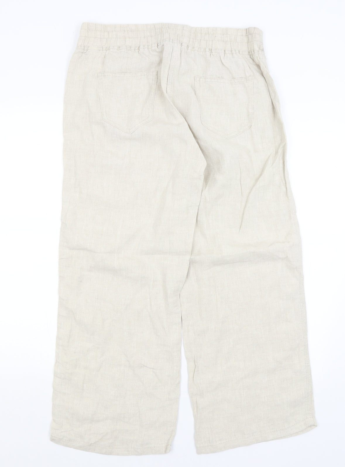 M&S Womens Beige   Trousers  Size 14 L25.5 in
