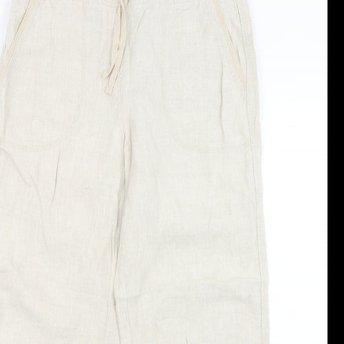 M&S Womens Beige   Trousers  Size 14 L25.5 in