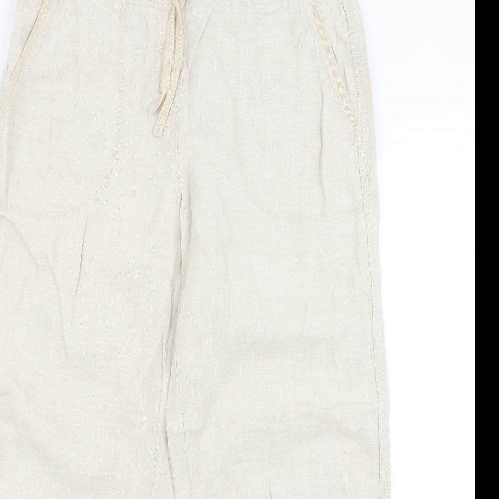 M&S Womens Beige   Trousers  Size 14 L25.5 in