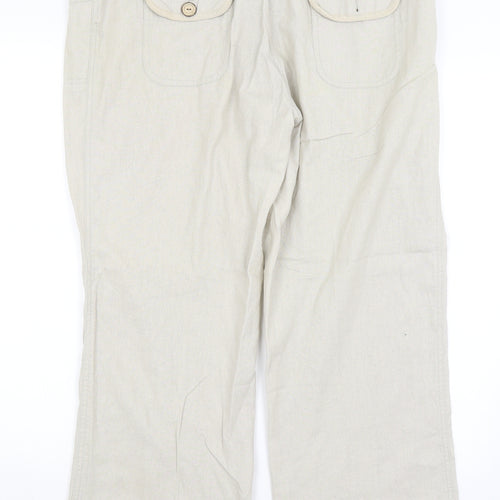 George Womens Beige   Trousers  Size 16 L28 in