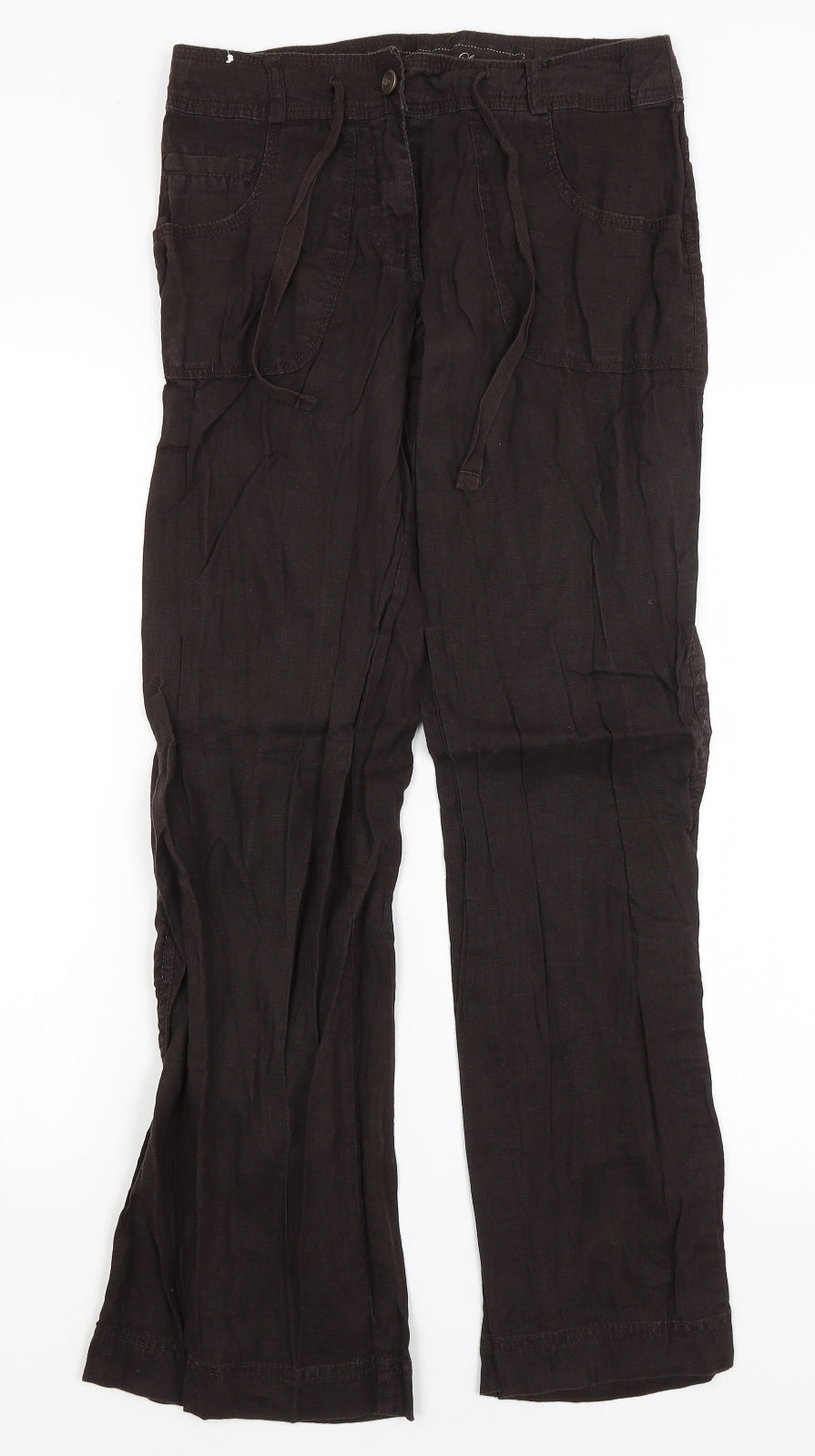 Denim Co Womens Brown   Trousers  Size 6 L29 in