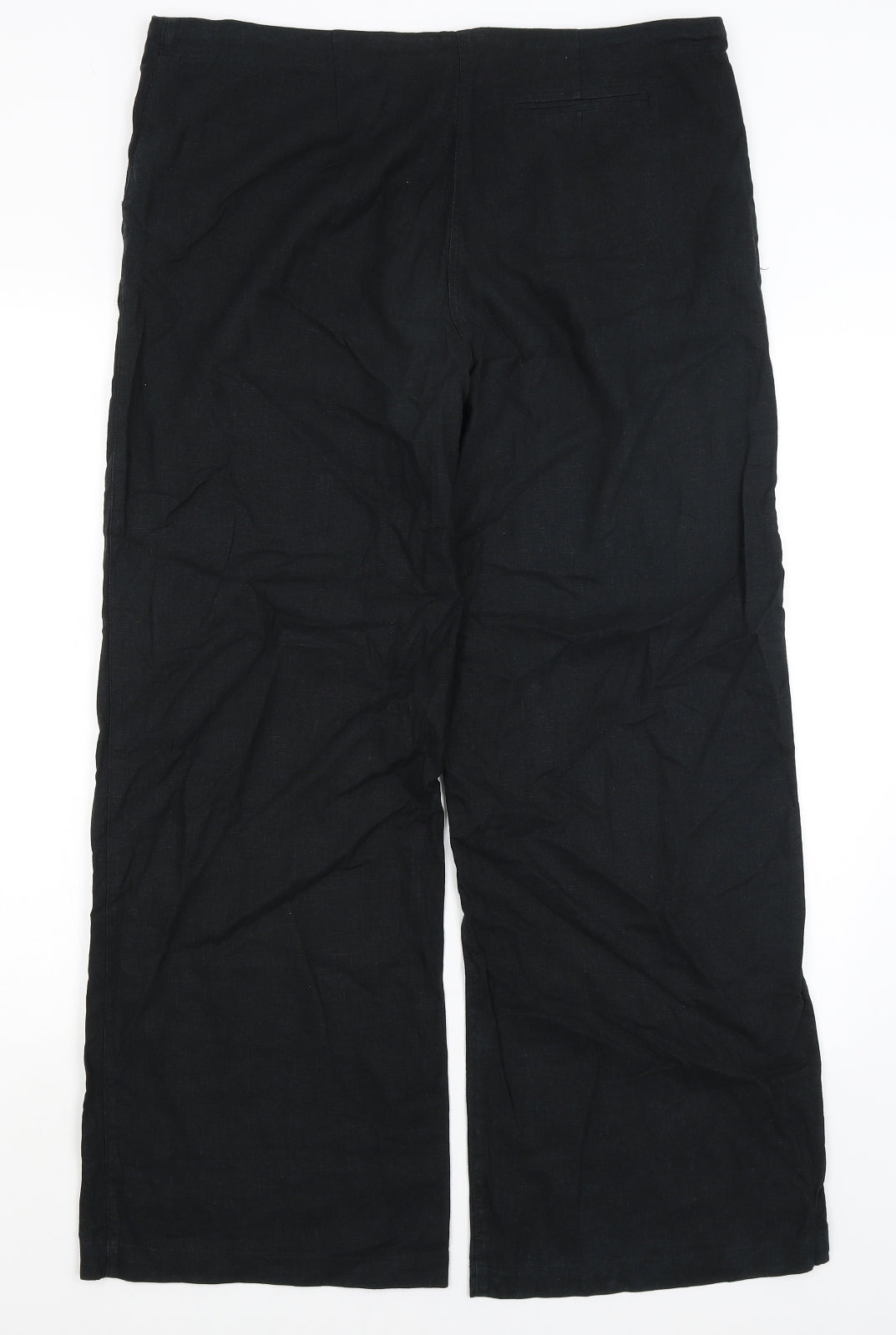 M&Co Womens Black   Trousers  Size 16 L28 in