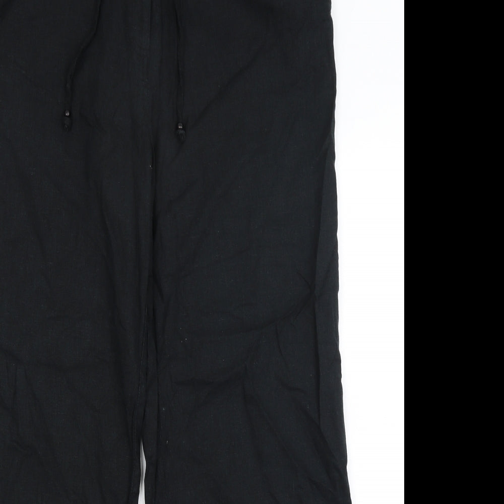 M&Co Womens Black   Trousers  Size 16 L28 in