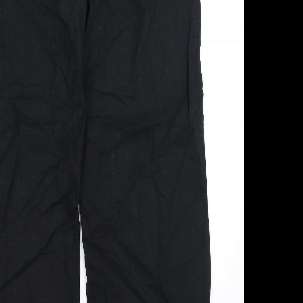 M&Co Womens Black   Trousers  Size 16 L28 in