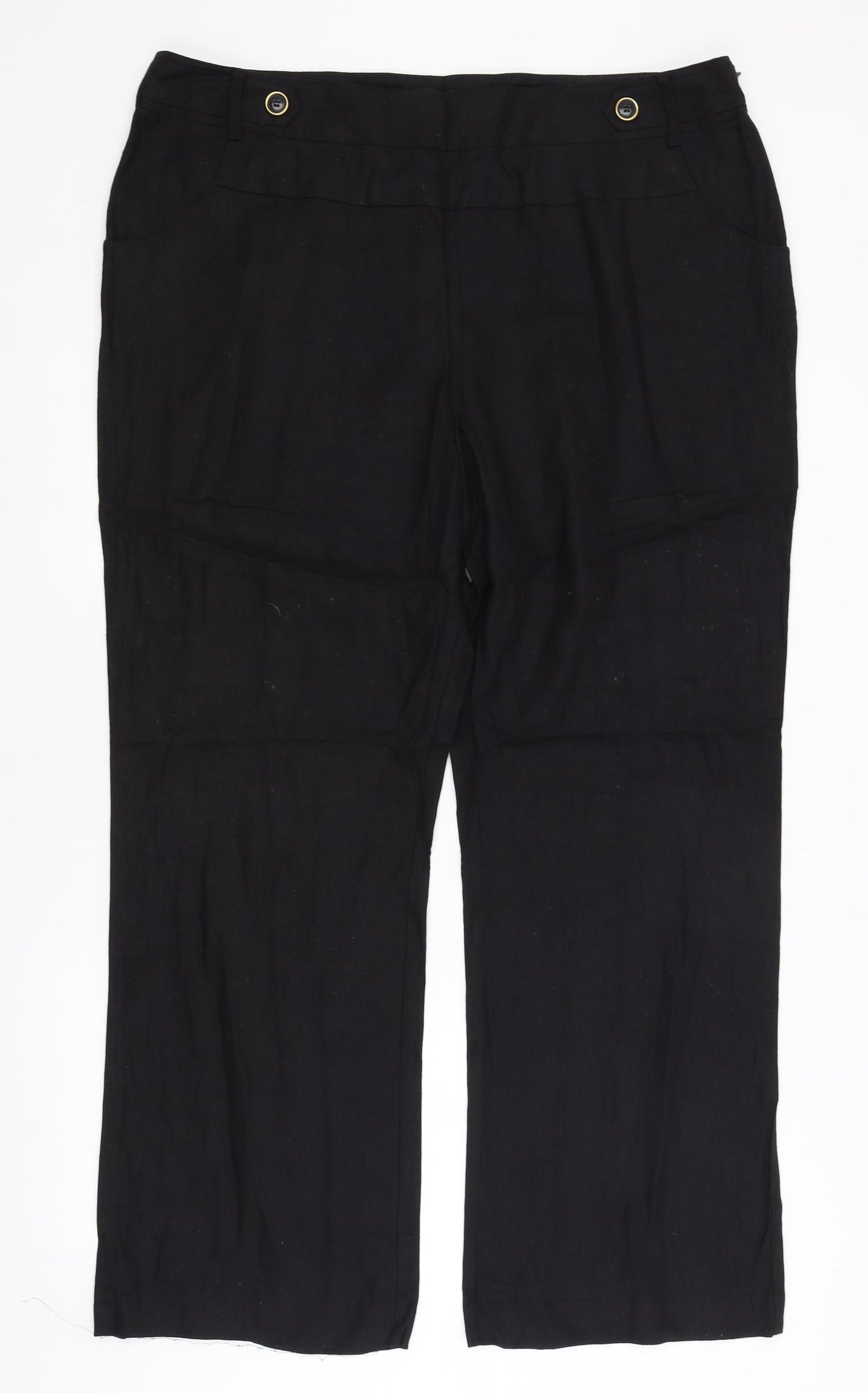 Papaya Womens Black   Trousers  Size 20 L30.5 in