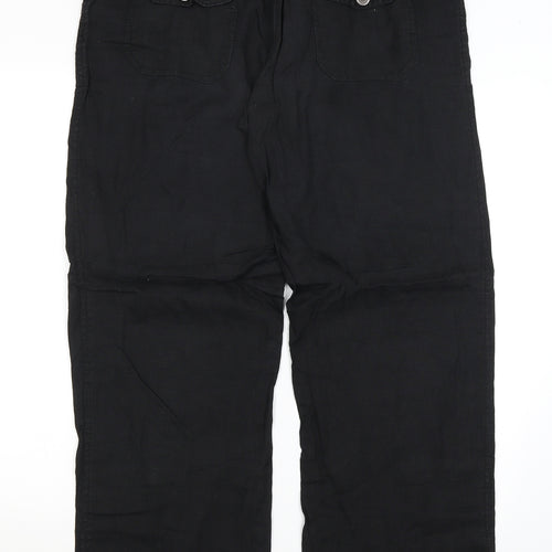 Denim Co Womens Black   Trousers  Size 14 L29 in