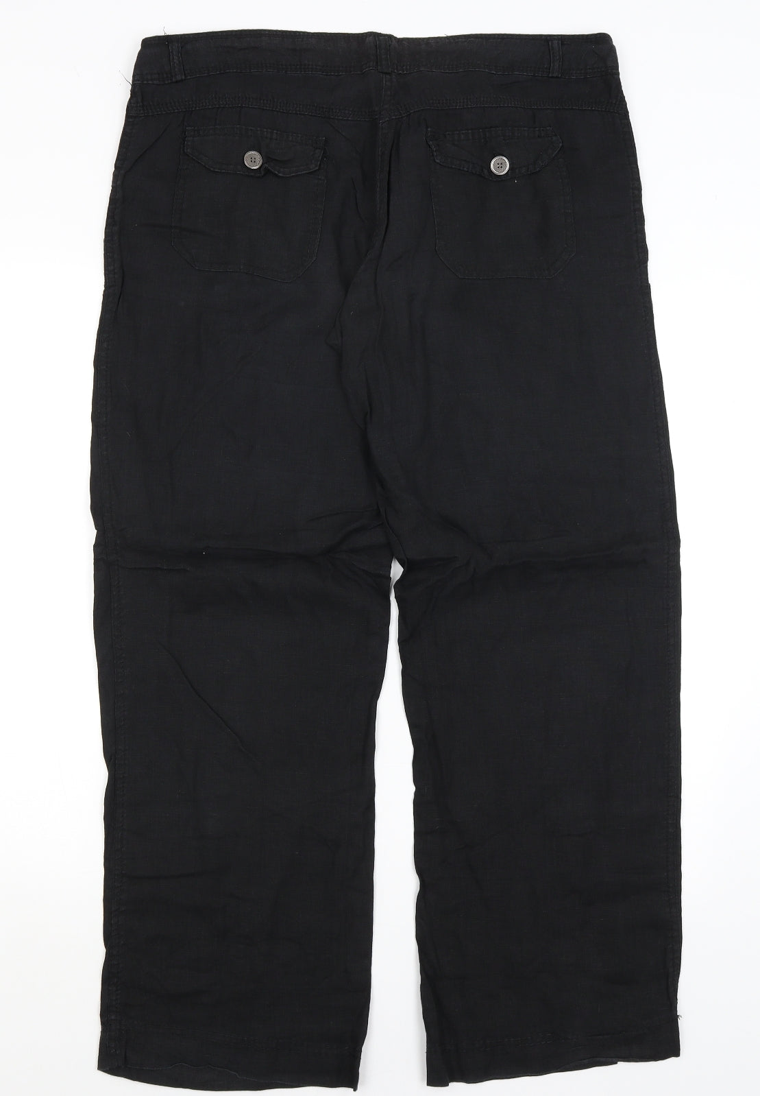Denim Co Womens Black   Trousers  Size 14 L29 in