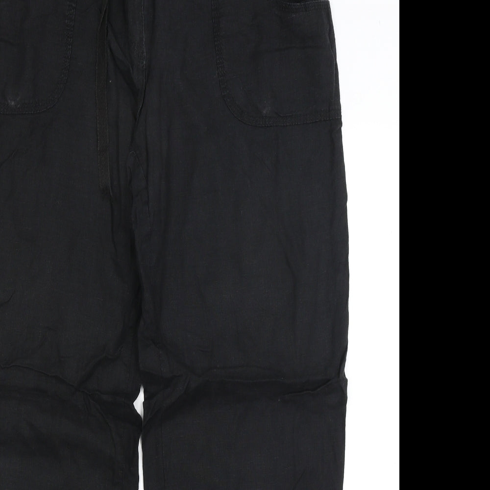 Denim Co Womens Black   Trousers  Size 14 L29 in