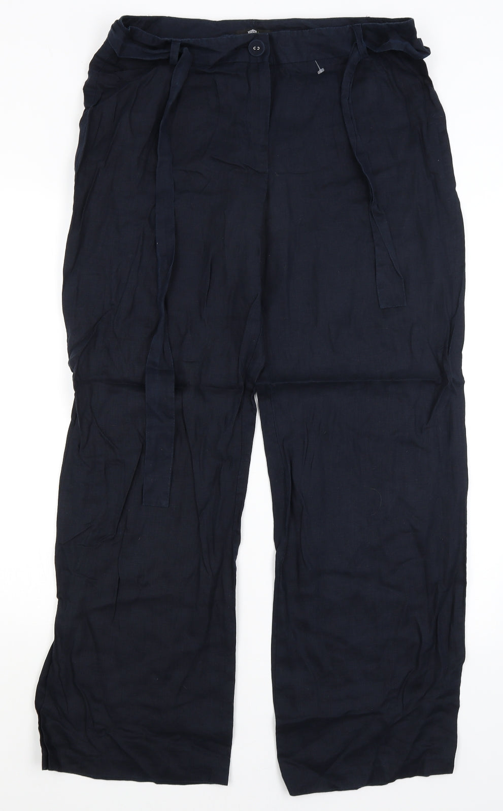 M&S Womens Blue   Trousers  Size 14 L29.5 in