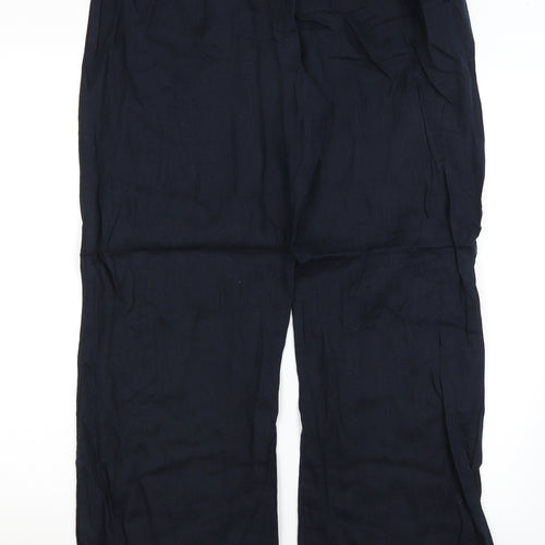 M&S Womens Blue   Trousers  Size 14 L29.5 in