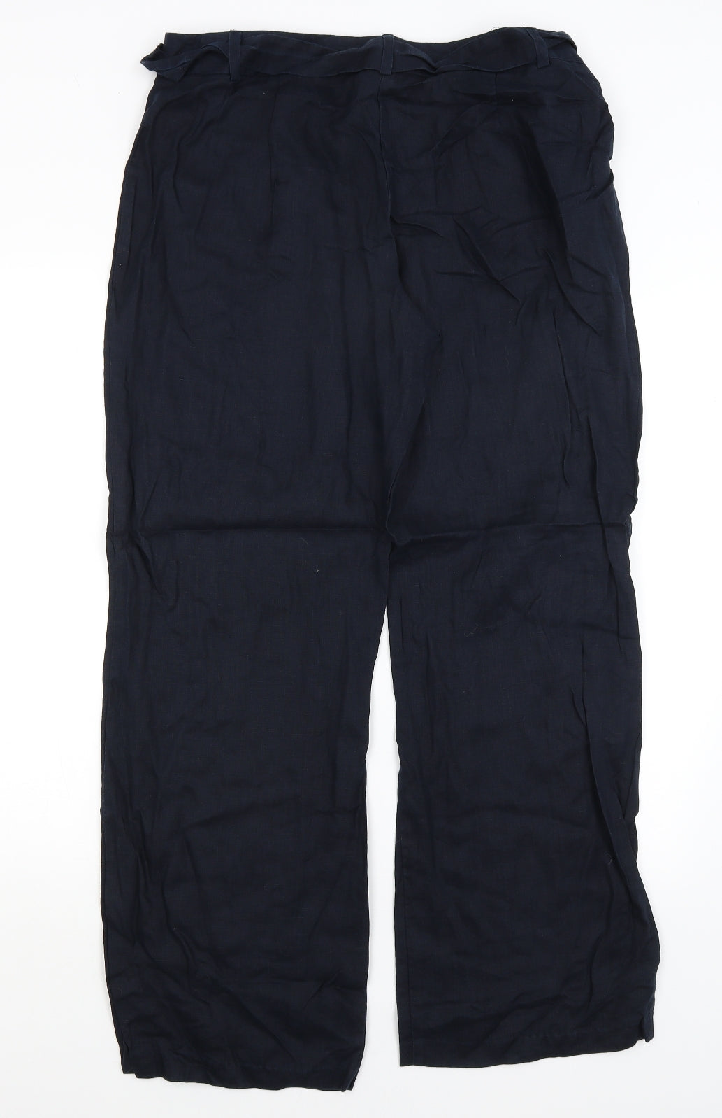 M&S Womens Blue   Trousers  Size 14 L29.5 in