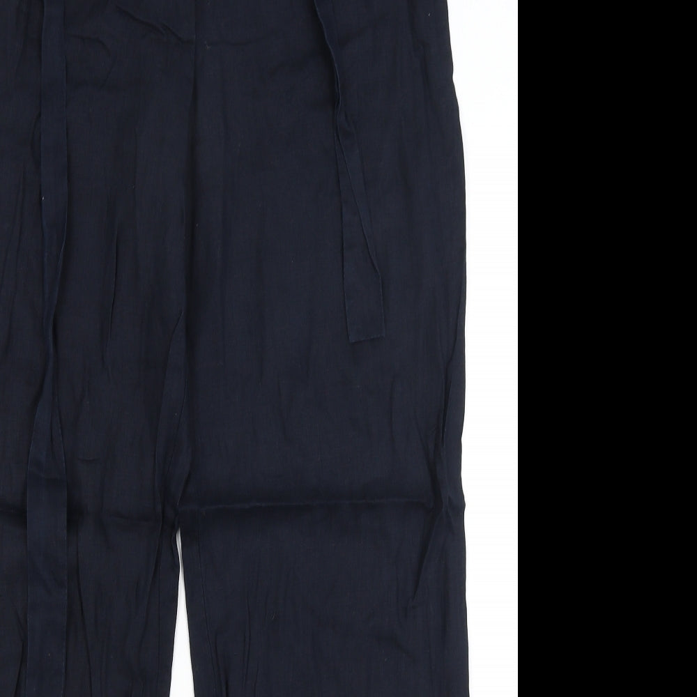 M&S Womens Blue   Trousers  Size 14 L29.5 in