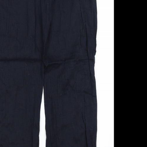 M&S Womens Blue   Trousers  Size 14 L29.5 in