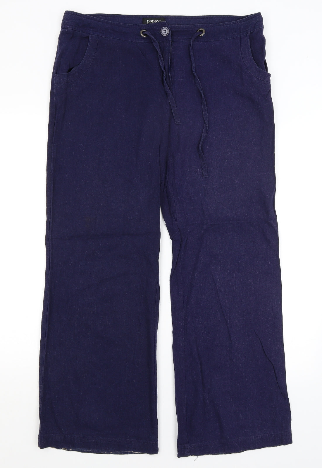 Papaya Womens Blue   Trousers  Size 14 L29 in