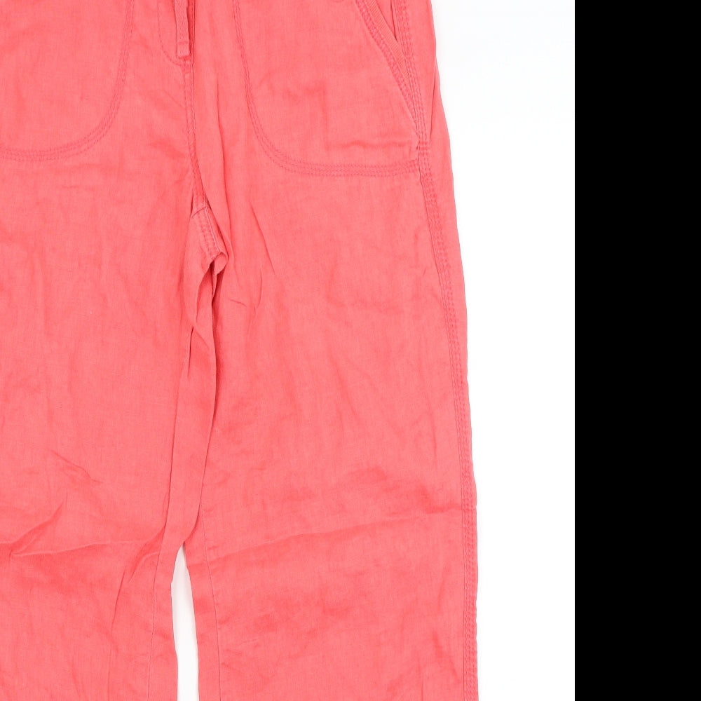 M&S Womens Pink   Trousers  Size 10 L25.5 in