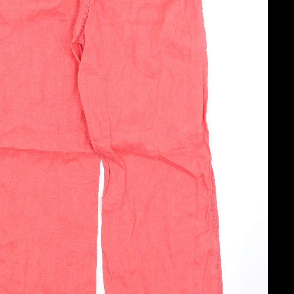 M&S Womens Pink   Trousers  Size 10 L25.5 in