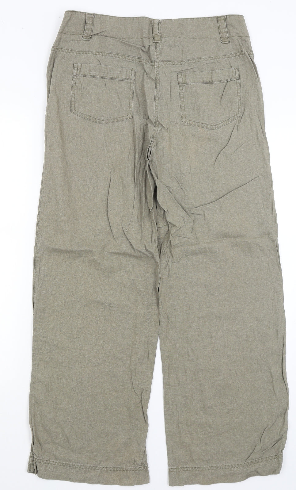 M&S Womens Green   Trousers  Size 12 L28 in