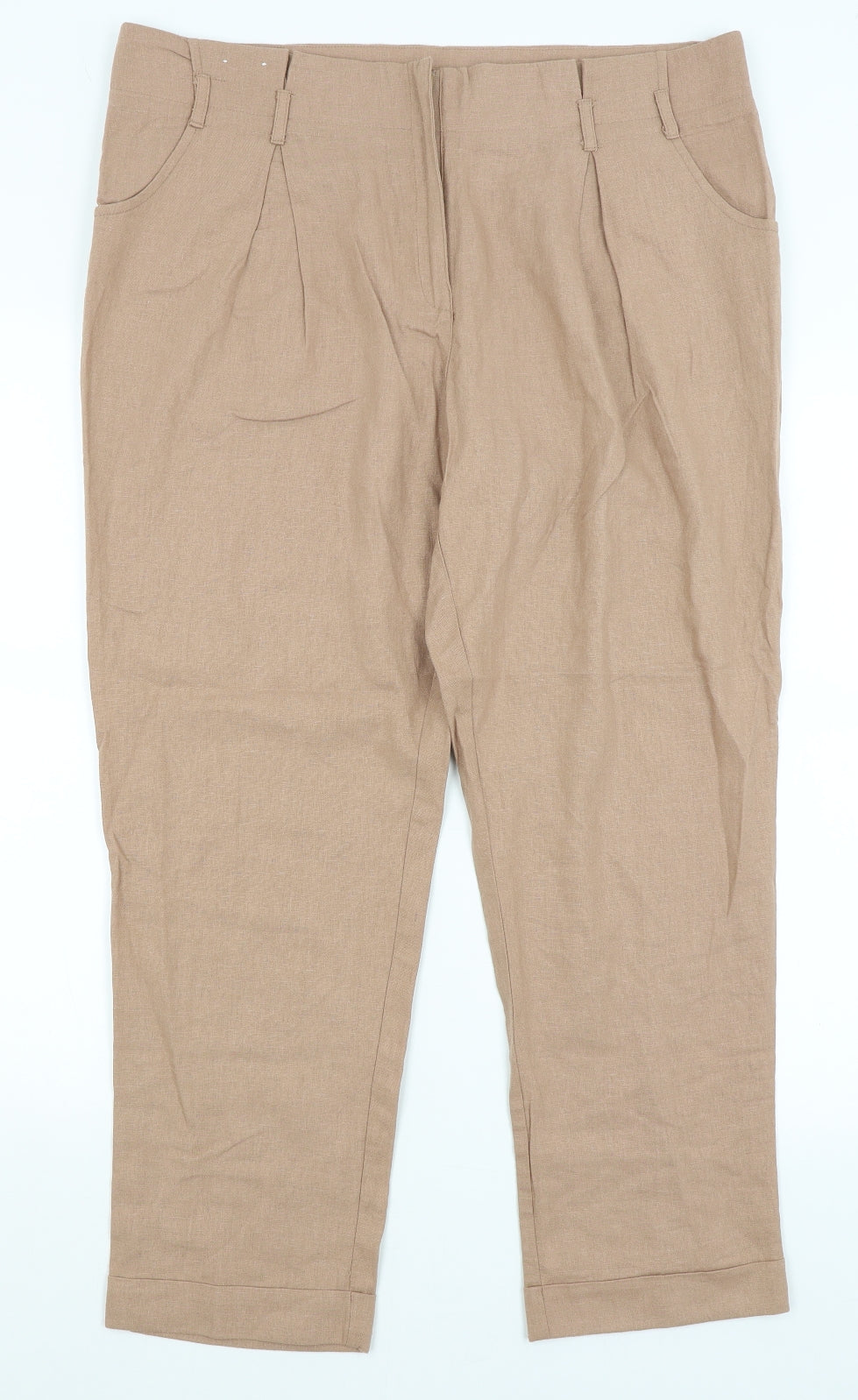 New Look Womens Brown   Trousers  Size 16 L27 in