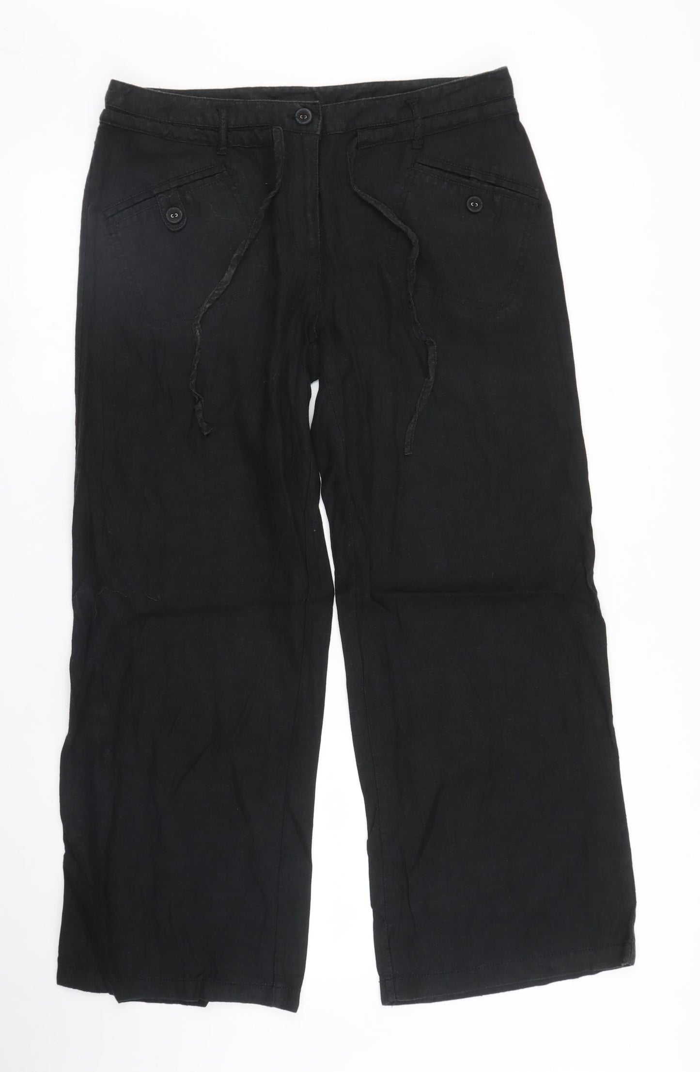 NEXT Womens Black   Trousers  Size 14 L27 in