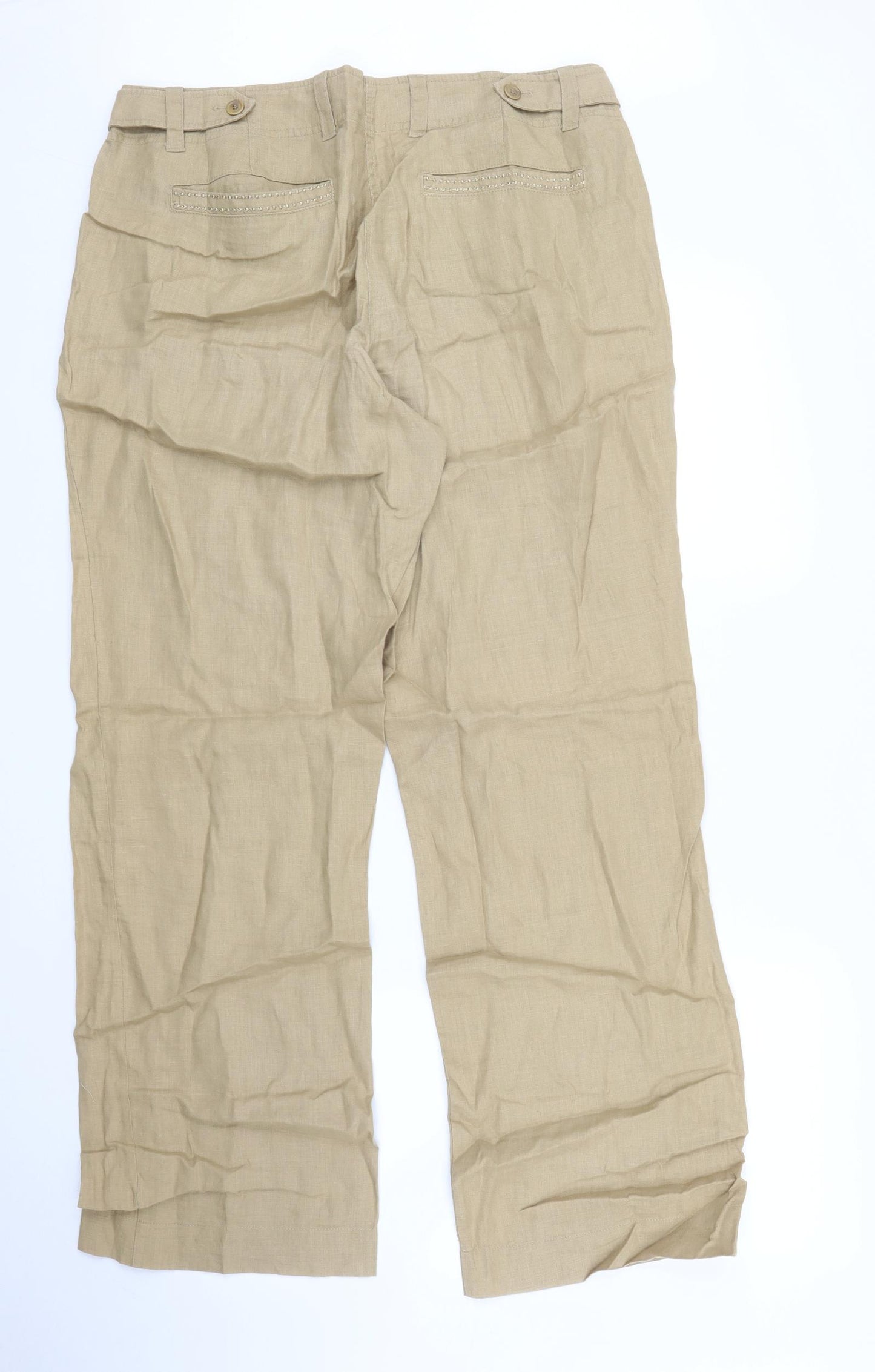 LUISA CERANO Womens Beige   Trousers  Size 16 L28 in